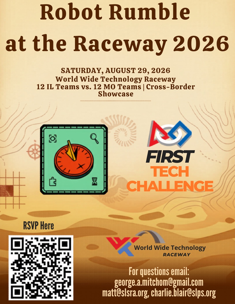 Robot Rumble at the Raceway 2026 Flyer